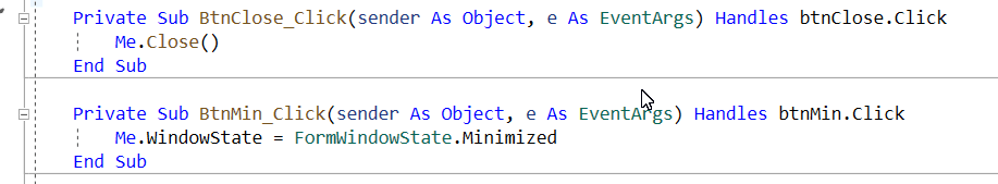 close button handler